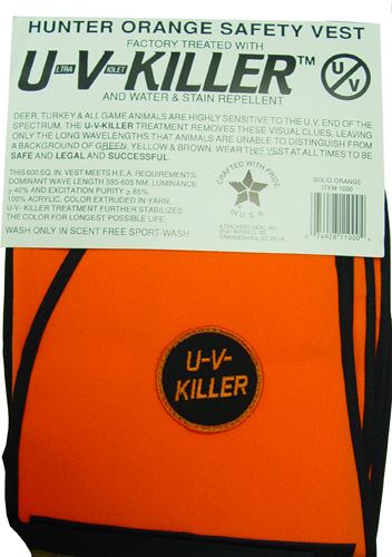 U-V-Killer Treated Blaze Orange Vest - Image 2