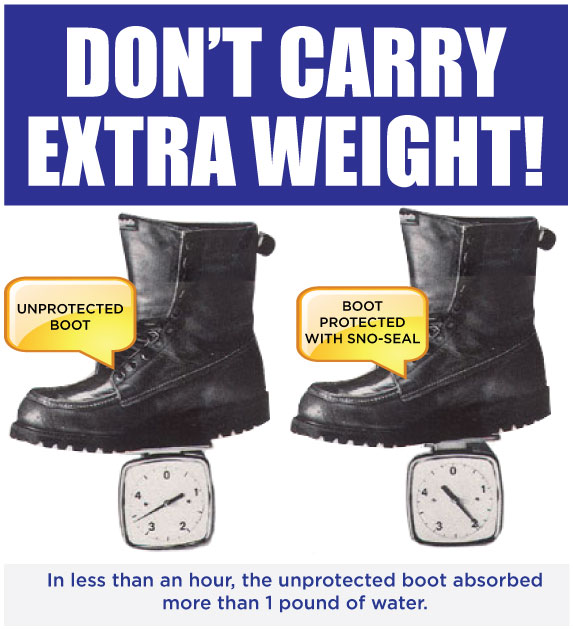 Ad for Sno-Seal boot protector